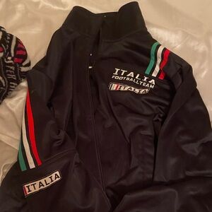Italia Football Team Black Jacket